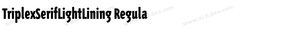 TriplexSerifLightLining Regular字体转换